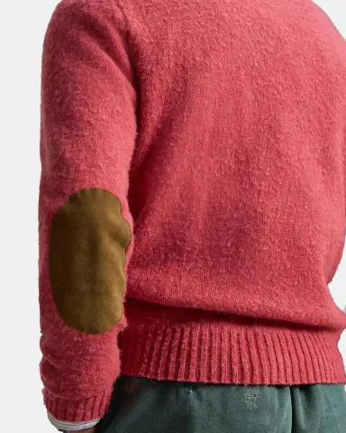 Polo Ralph Lauren Men's Elbow-Patch Wool-Cashmere Crewneck Sweater | Thumbnail 5