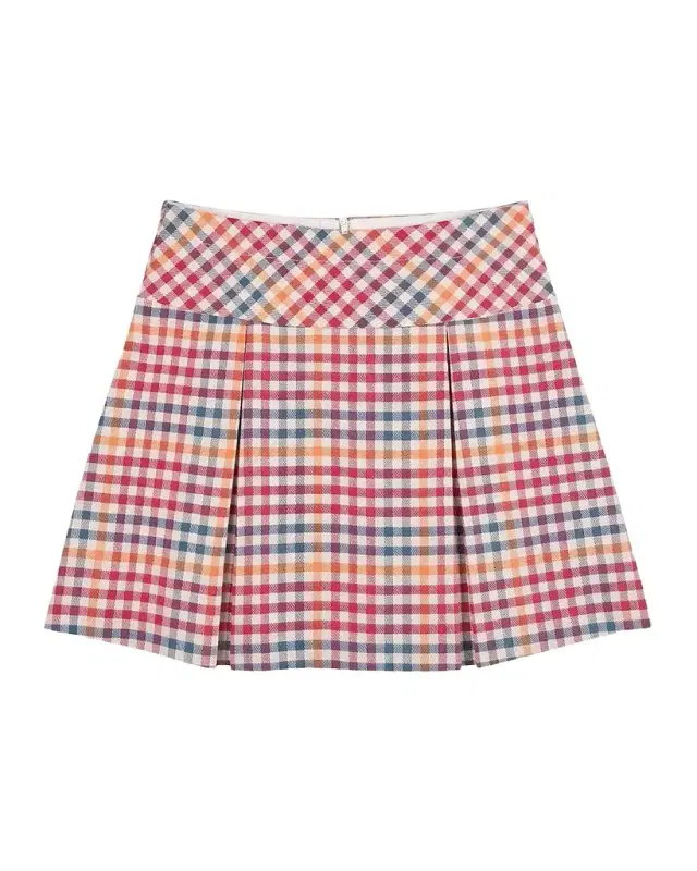 Florence Eiseman Plaid Pleated Mini Skirt