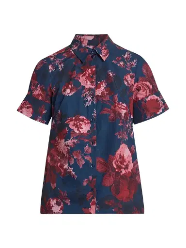 Erdem Women's Floral Cotton Button-Front Shirt | Thumbnail 1 Erdem Women's Floral Cotton Button-Front Shirt | Thumbnail 1