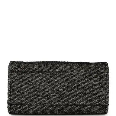 Chanel Chanel Medium Deauville Shopping Tote Black, White Wool, Leather Silver Hardware | Thumbnail 7 Chanel Chanel Medium Deauville Shopping Tote Black, White Wool, Leather Silver Hardware | Thumbnail 7