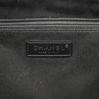 Chanel Chanel Medium Deauville Shopping Tote Black, White Wool, Leather Silver Hardware | Thumbnail 9 Chanel Chanel Medium Deauville Shopping Tote Black, White Wool, Leather Silver Hardware | Thumbnail 9