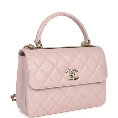 Chanel Chanel Medium Trendy CC Top Handle Flap Light Pink Lambskin Light Gold Hardware | Thumbnail 2 Chanel Chanel Medium Trendy CC Top Handle Flap Light Pink Lambskin Light Gold Hardware | Thumbnail 2
