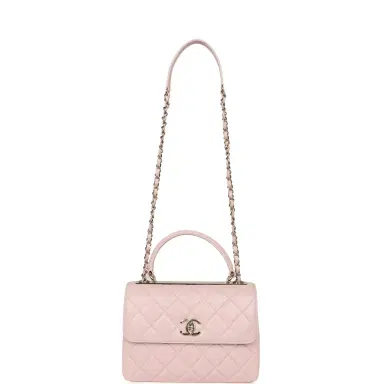 Chanel Chanel Medium Trendy CC Top Handle Flap Light Pink Lambskin Light Gold Hardware | Thumbnail 7 Chanel Chanel Medium Trendy CC Top Handle Flap Light Pink Lambskin Light Gold Hardware | Thumbnail 7