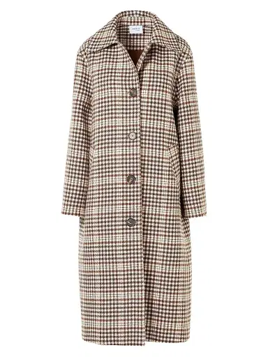 Akris punto Women's Check Wool-Blend Long Coat | Thumbnail 1