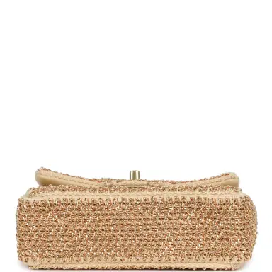Chanel Chanel Mini Rectangular "Macrame Chain" Flap Bag Golden, Beige Woven Gold Hardware | Thumbnail 6 Chanel Chanel Mini Rectangular "Macrame Chain" Flap Bag Golden, Beige Woven Gold Hardware | Thumbnail 6