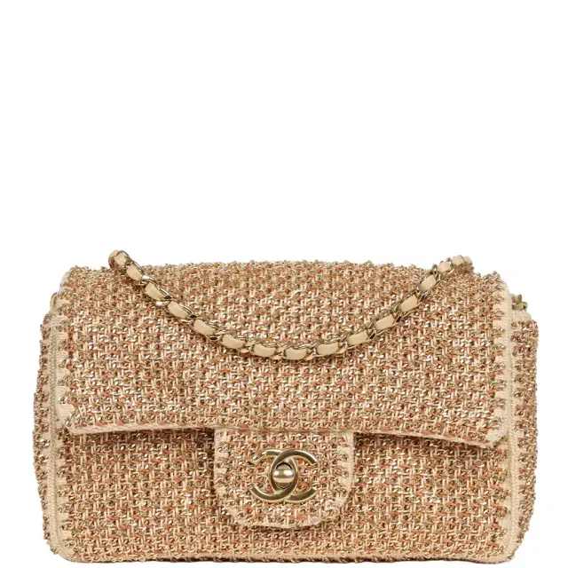Chanel Chanel Mini Rectangular "Macrame Chain" Flap Bag Golden, Beige Woven Gold Hardware