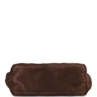 Chanel Chanel Small CC Cabas Hobo Bag Dark Brown Suede Gold Hardware | Thumbnail 6 Chanel Chanel Small CC Cabas Hobo Bag Dark Brown Suede Gold Hardware | Thumbnail 6