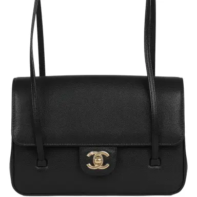 Chanel Chanel Small Preppy Coco Flap Bag Black Shiny Caviar Brushed Gold Hardware | Thumbnail 1 Chanel Chanel Small Preppy Coco Flap Bag Black Shiny Caviar Brushed Gold Hardware | Thumbnail 1