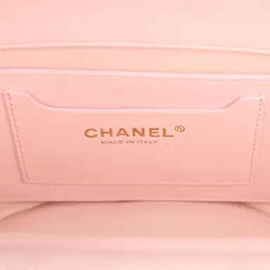 Chanel Chanel Small Shopping Tote Bag Beige Raffia and Light Pink Lambskin Light Gold Hardware | Thumbnail 8 Chanel Chanel Small Shopping Tote Bag Beige Raffia and Light Pink Lambskin Light Gold Hardware | Thumbnail 8