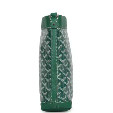 goyard Goyard Goyardine Canvas Green Conti Pouch Palladium Hardware | Thumbnail 3