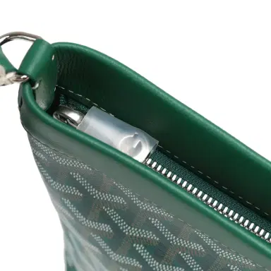 goyard Goyard Goyardine Canvas Green Conti Pouch Palladium Hardware | Thumbnail 7