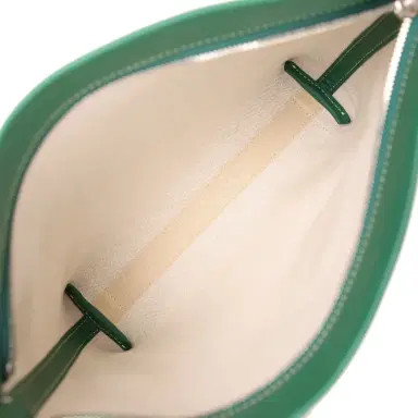 goyard Goyard Goyardine Canvas Green Conti Pouch Palladium Hardware | Thumbnail 9