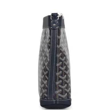 goyard Goyard Goyardine Canvas Navy Blue Conti Pouch Palladium Hardware | Thumbnail 3