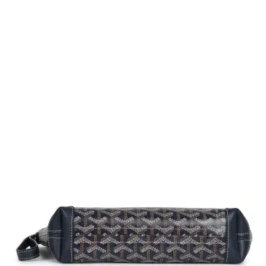 goyard Goyard Goyardine Canvas Navy Blue Conti Pouch Palladium Hardware | Thumbnail 7
