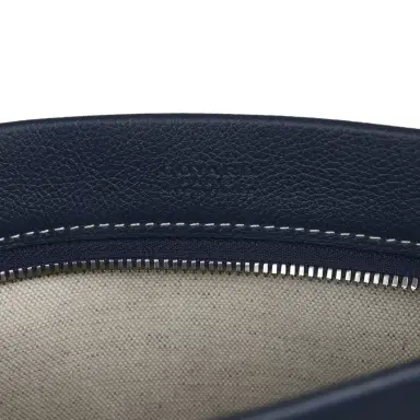 goyard Goyard Goyardine Canvas Navy Blue Conti Pouch Palladium Hardware | Thumbnail 9