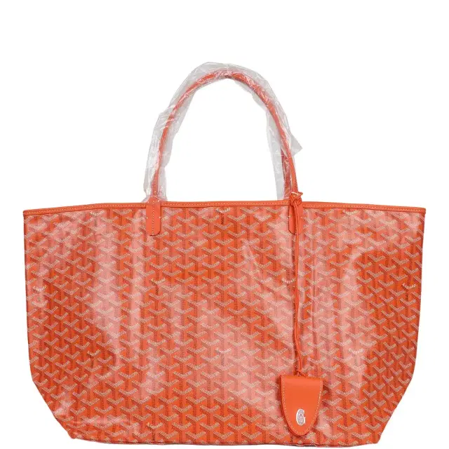goyard Goyard Goyardine Orange Saint Louis GM Tote Bag Palladium Hardware