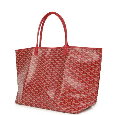 goyard Goyard Goyardine Red Saint Louis GM Tote Bag Palladium Hardware | Thumbnail 3 goyard Goyard Goyardine Red Saint Louis GM Tote Bag Palladium Hardware | Thumbnail 3