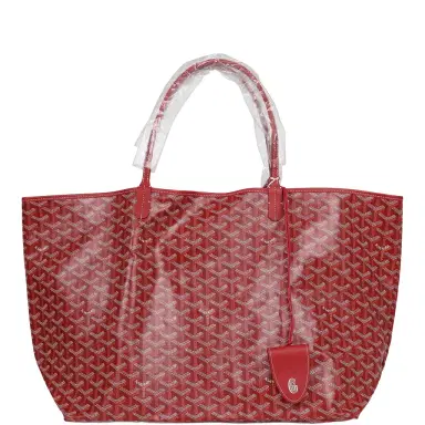 goyard Goyard Goyardine Red Saint Louis GM Tote Palladium Hardware | Thumbnail 1 goyard Goyard Goyardine Red Saint Louis GM Tote Palladium Hardware | Thumbnail 1