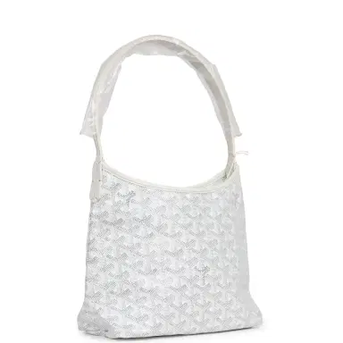 goyard Goyard Goyardine White Boheme Mini Hobo Bag Palladium Hardware | Thumbnail 2