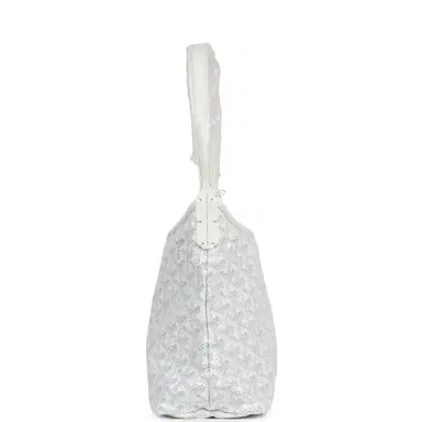 goyard Goyard Goyardine White Boheme Mini Hobo Bag Palladium Hardware | Thumbnail 3
