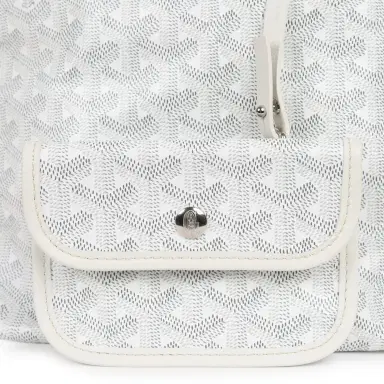 goyard Goyard Goyardine White Boheme Mini Hobo Bag Palladium Hardware | Thumbnail 7