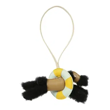 HERMÈS Hermes "A La Mer" Budy Charm Black, Dune, Craie, Jaune De Naples, Vert Peppermint Merino Wool, Milo Lambskin | Thumbnail 2 HERMÈS Hermes "A La Mer" Budy Charm Black, Dune, Craie, Jaune De Naples, Vert Peppermint Merino Wool, Milo Lambskin | Thumbnail 2