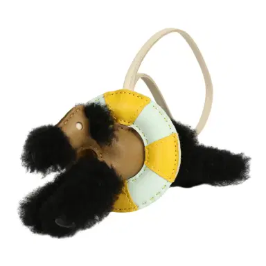 HERMÈS Hermes "A La Mer" Budy Charm Black, Dune, Craie, Jaune De Naples, Vert Peppermint Merino Wool, Milo Lambskin | Thumbnail 4 HERMÈS Hermes "A La Mer" Budy Charm Black, Dune, Craie, Jaune De Naples, Vert Peppermint Merino Wool, Milo Lambskin | Thumbnail 4