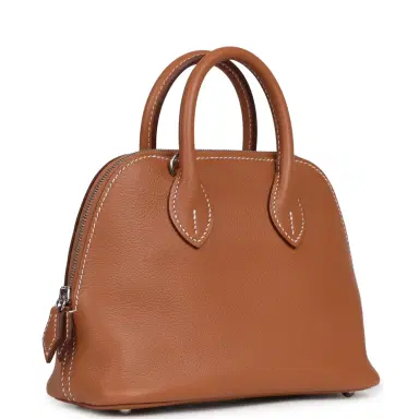 HERMÈS Hermes 1923 Bolide Mini Gold Evercolor Palladium Hardware | Thumbnail 2 HERMÈS Hermes 1923 Bolide Mini Gold Evercolor Palladium Hardware | Thumbnail 2