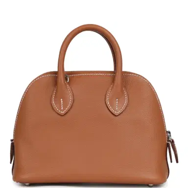 HERMÈS Hermes 1923 Bolide Mini Gold Evercolor Palladium Hardware | Thumbnail 4 HERMÈS Hermes 1923 Bolide Mini Gold Evercolor Palladium Hardware | Thumbnail 4