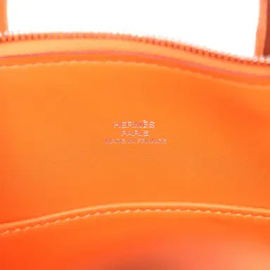 HERMÈS Hermes 1923 Bolide Mini Tangerine Ostrich Palladium Hardware | Thumbnail 7