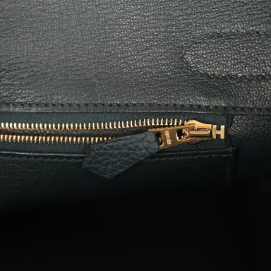 HERMÈS Hermes Birkin 30 Vert Cypress Clemence Gold Hardware | Thumbnail 9 HERMÈS Hermes Birkin 30 Vert Cypress Clemence Gold Hardware | Thumbnail 9