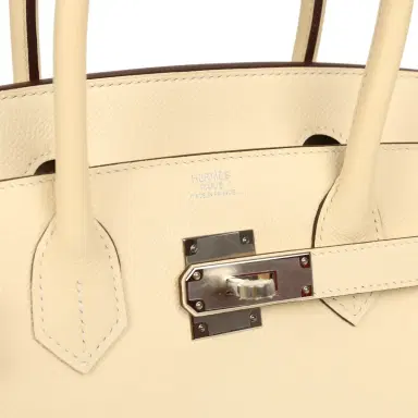 HERMÈS Hermes Birkin Sellier 30 Nata Epsom Palladium Hardware | Thumbnail 7 HERMÈS Hermes Birkin Sellier 30 Nata Epsom Palladium Hardware | Thumbnail 7