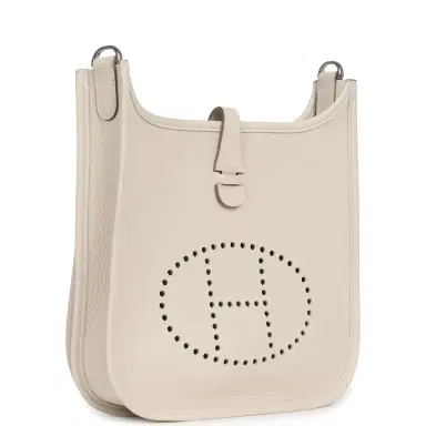 HERMÈS Hermes Evelyne 23 Craie Clemence Palladium Hardware | Thumbnail 2 HERMÈS Hermes Evelyne 23 Craie Clemence Palladium Hardware | Thumbnail 2