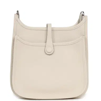 HERMÈS Hermes Evelyne 23 Craie Clemence Palladium Hardware | Thumbnail 4 HERMÈS Hermes Evelyne 23 Craie Clemence Palladium Hardware | Thumbnail 4