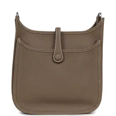 HERMÈS Hermes Evelyne 23 Etoupe Clemence Palladium Hardware | Thumbnail 4 HERMÈS Hermes Evelyne 23 Etoupe Clemence Palladium Hardware | Thumbnail 4
