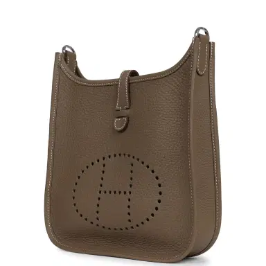 HERMÈS Hermes Evelyne 23 Etoupe Clemence Palladium Hardware | Thumbnail 5 HERMÈS Hermes Evelyne 23 Etoupe Clemence Palladium Hardware | Thumbnail 5