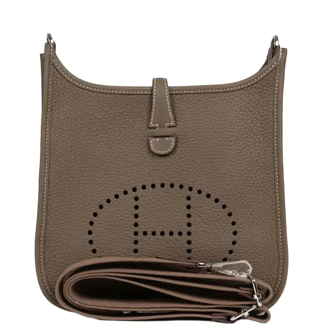 HERMÈS Hermes Evelyne 23 Etoupe Clemence Palladium Hardware