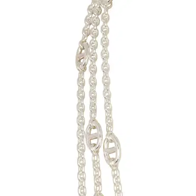 HERMÈS Hermes Farandole Rope Necklace 160cm Sterling Silver Hardware | Thumbnail 4