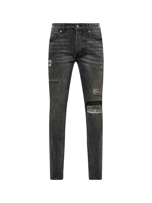 Ksubi Men's Van Winkle Graphite Racer Skinny Jeans