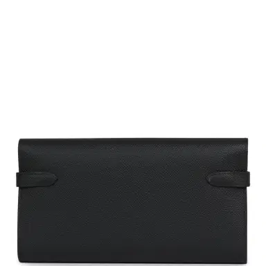 HERMÈS Hermes Kelly Long Wallet Black Epsom Palladium Hardware | Thumbnail 3 HERMÈS Hermes Kelly Long Wallet Black Epsom Palladium Hardware | Thumbnail 3