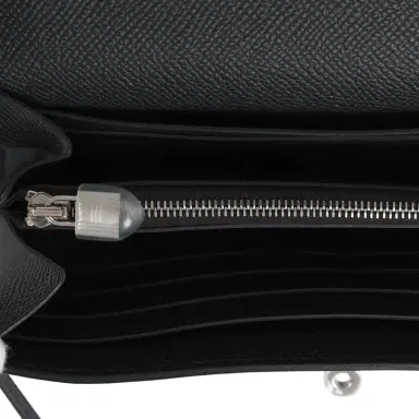 HERMÈS Hermes Kelly Long Wallet Black Epsom Palladium Hardware | Thumbnail 8 HERMÈS Hermes Kelly Long Wallet Black Epsom Palladium Hardware | Thumbnail 8