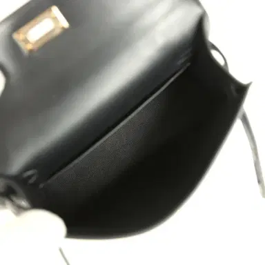 HERMÈS Hermes Kelly Sellier 20 Black Ostrich Permabrass Hardware | Thumbnail 8 HERMÈS Hermes Kelly Sellier 20 Black Ostrich Permabrass Hardware | Thumbnail 8