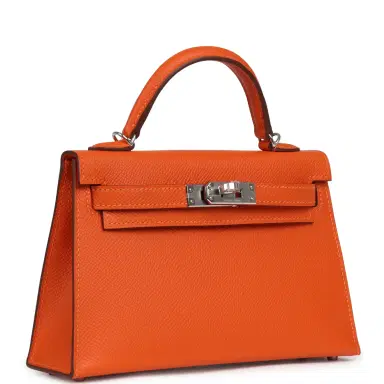 HERMÈS Hermes Kelly Sellier 20 Tangerine Epsom Palladium Hardware | Thumbnail 2 HERMÈS Hermes Kelly Sellier 20 Tangerine Epsom Palladium Hardware | Thumbnail 2