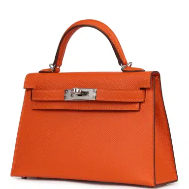 HERMÈS Hermes Kelly Sellier 20 Tangerine Epsom Palladium Hardware | Thumbnail 5 HERMÈS Hermes Kelly Sellier 20 Tangerine Epsom Palladium Hardware | Thumbnail 5