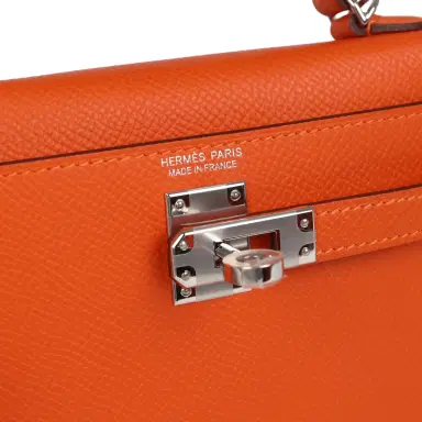 HERMÈS Hermes Kelly Sellier 20 Tangerine Epsom Palladium Hardware | Thumbnail 7 HERMÈS Hermes Kelly Sellier 20 Tangerine Epsom Palladium Hardware | Thumbnail 7
