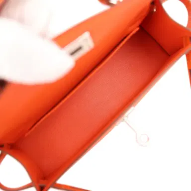 HERMÈS Hermes Kelly Sellier 20 Tangerine Epsom Palladium Hardware | Thumbnail 8 HERMÈS Hermes Kelly Sellier 20 Tangerine Epsom Palladium Hardware | Thumbnail 8