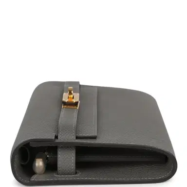 HERMÈS Hermes Kelly Wallet To Go Gris Meyer Epsom Gold Hardware | Thumbnail 5 HERMÈS Hermes Kelly Wallet To Go Gris Meyer Epsom Gold Hardware | Thumbnail 5