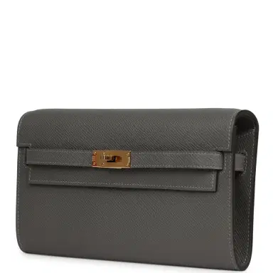 HERMÈS Hermes Kelly Wallet To Go Gris Meyer Epsom Gold Hardware | Thumbnail 6 HERMÈS Hermes Kelly Wallet To Go Gris Meyer Epsom Gold Hardware | Thumbnail 6