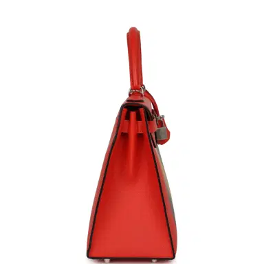 HERMÈS Hermes Kellygraphie Kelly Sellier 28 "Lettre M" Capucine, Bleu Obscur, Jaune Ambre Epsom, Sombrero, Chevre Mysore Palladium Hardware | Thumbnail 3 HERMÈS Hermes Kellygraphie Kelly Sellier 28 "Lettre M" Capucine, Bleu Obscur, Jaune Ambre Epsom, Sombrero, Chevre Mysore Palladium Hardware | Thumbnail 3