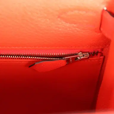 HERMÈS Hermes Kellygraphie Kelly Sellier 28 "Lettre M" Capucine, Bleu Obscur, Jaune Ambre Epsom, Sombrero, Chevre Mysore Palladium Hardware | Thumbnail 9 HERMÈS Hermes Kellygraphie Kelly Sellier 28 "Lettre M" Capucine, Bleu Obscur, Jaune Ambre Epsom, Sombrero, Chevre Mysore Palladium Hardware | Thumbnail 9
